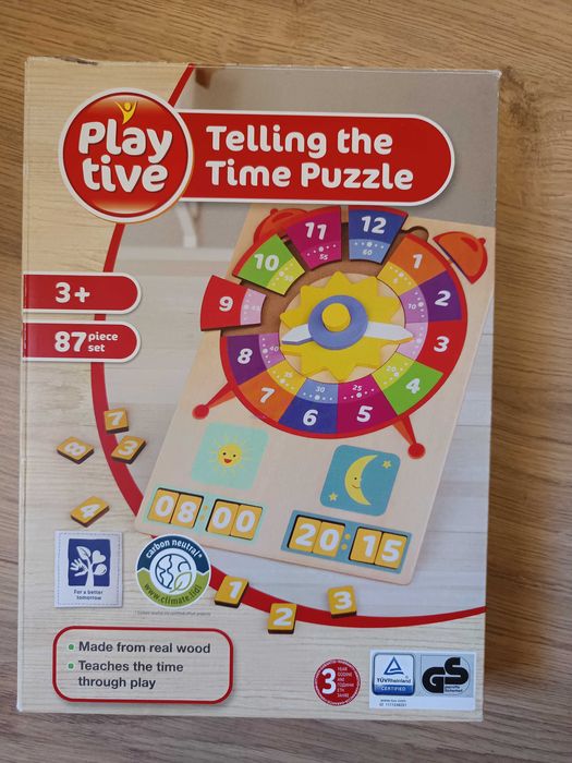 Дървена игра часовник Playtive
