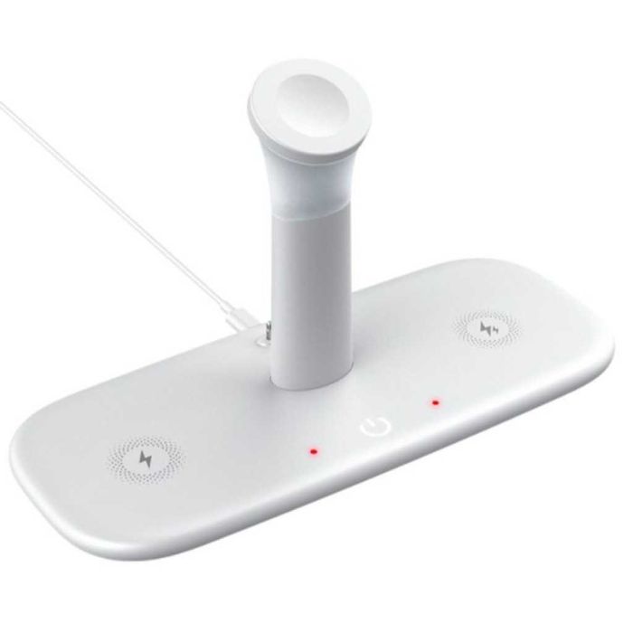 Безжично зарядно за мобилни устройства 3 в 1 + лампа