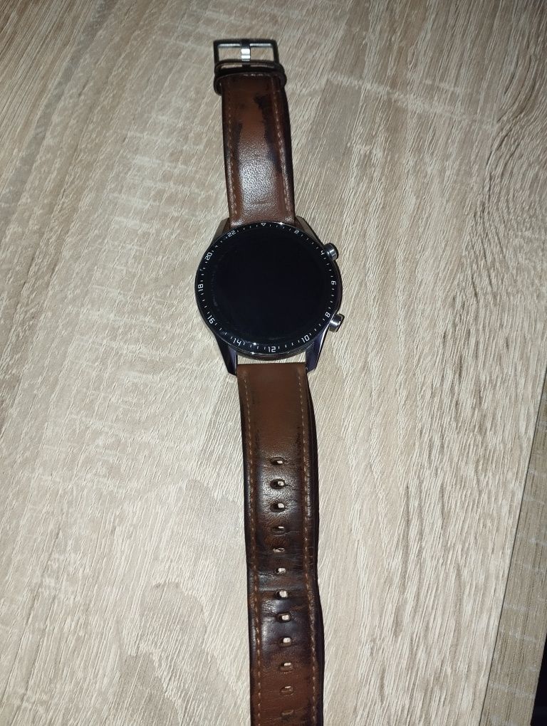 Huawei Watch GT2, 46 мм - Кафява кожена каишка