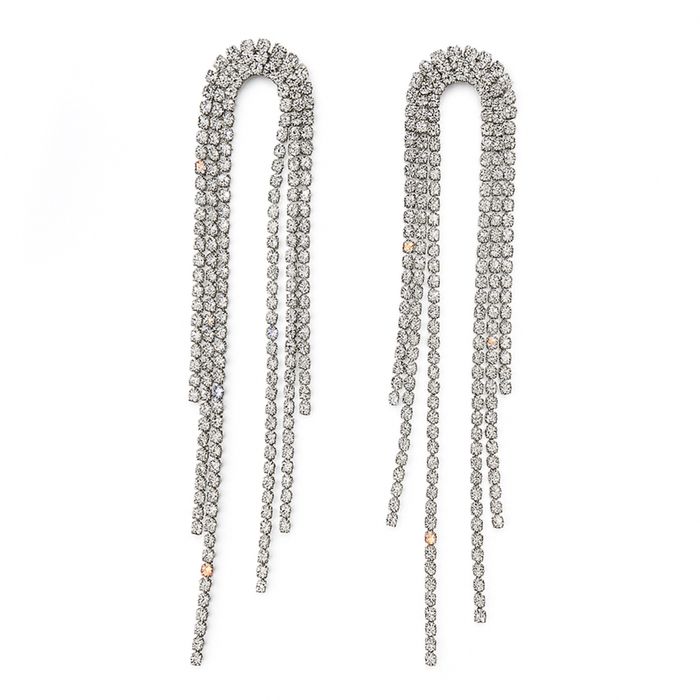 Серьги со стразами