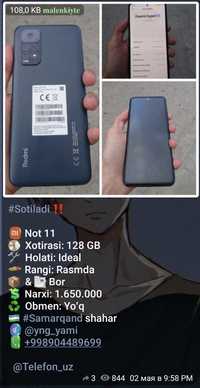 Redmi note 11 128гб Black