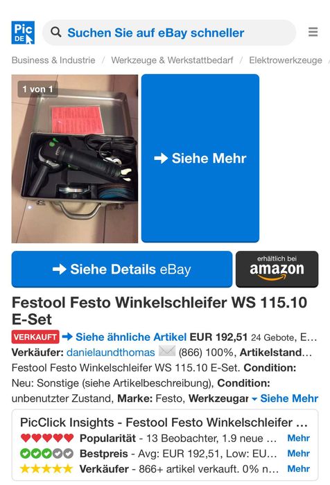 FESTO WS 115.10 E - Ъглошлайф с потенциометър