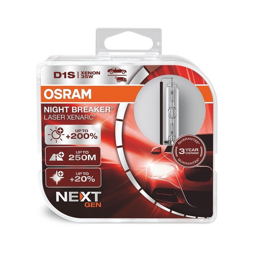 Комплект ксенонови крушки D1S Osram Night Breaker Laser +200% Next Gen