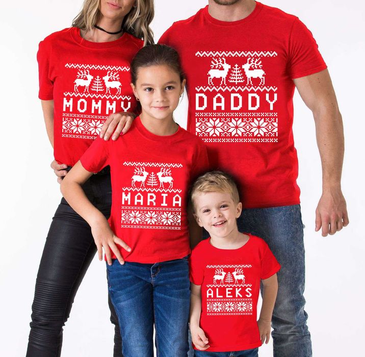 За Коледа! CHRISTMAS тениски с КОЛЕДЕН мотив с ИМЕ по ТВОЙ избор.