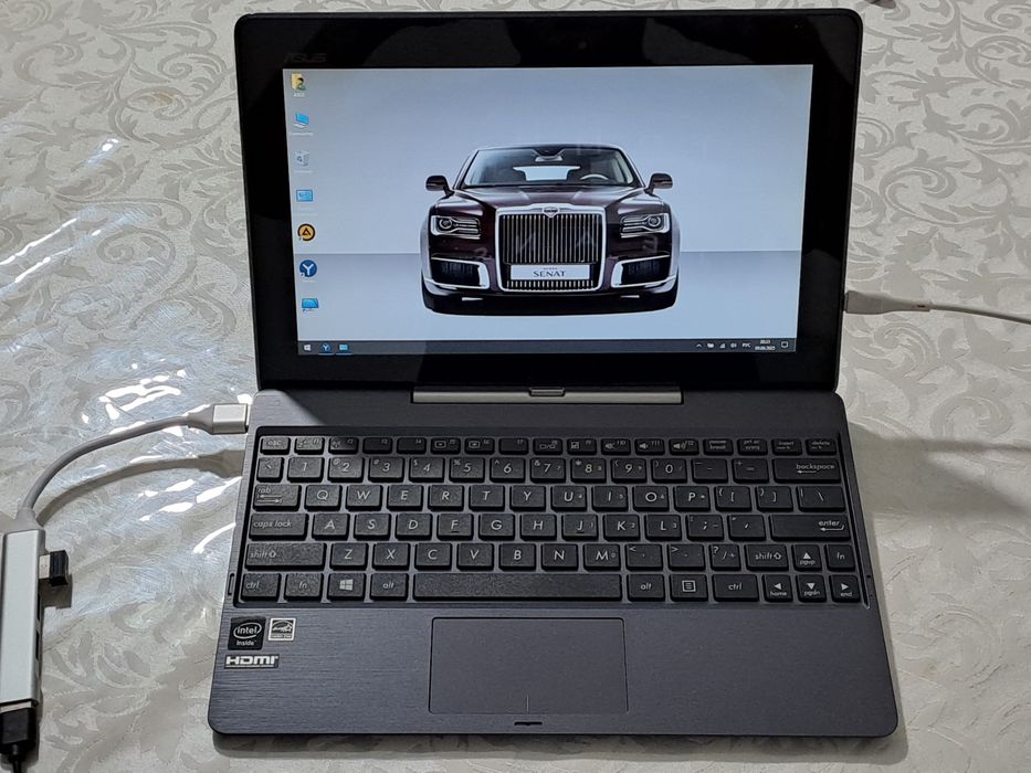 Продается трансформер 2в1 сенсорный нетбук-планшет Asus/ОЗУ2Gb/SSD32Gb