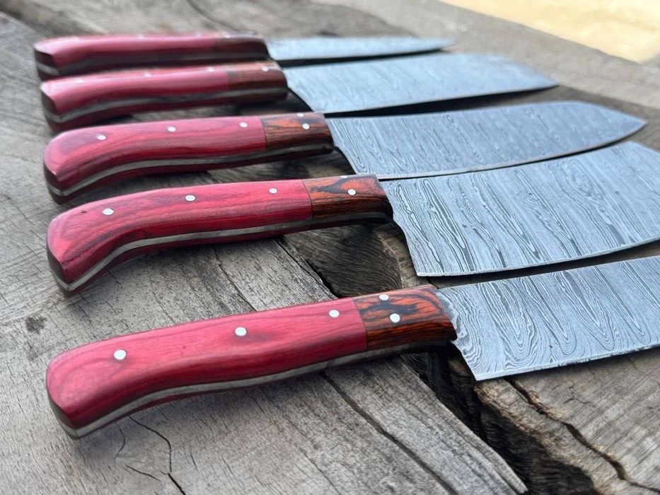 Кухонный набор из дамасской стали