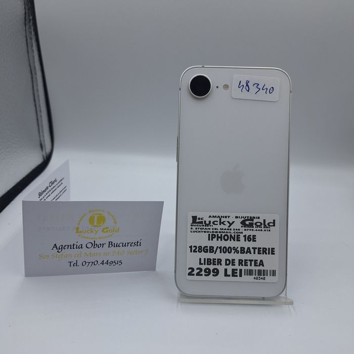 IPhone 16E 128Gb 100% Baterie Garantie/Factura #48340