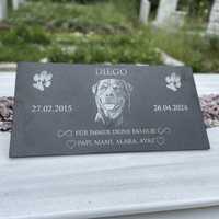 Персонализирана надгробна плоча за домашни любимци със снимка