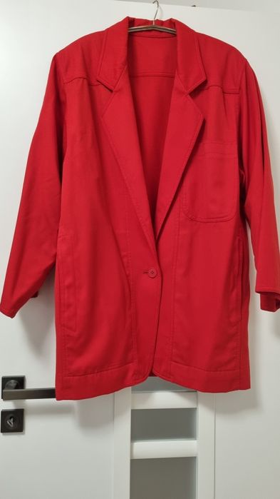 Sacou supradimensionat rosu 44