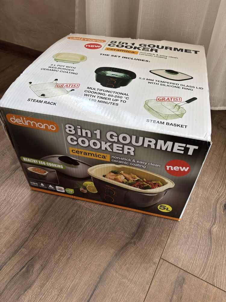 Делимано гурме кукър 8 в 1 delimano gourmet cooker 8 in 1