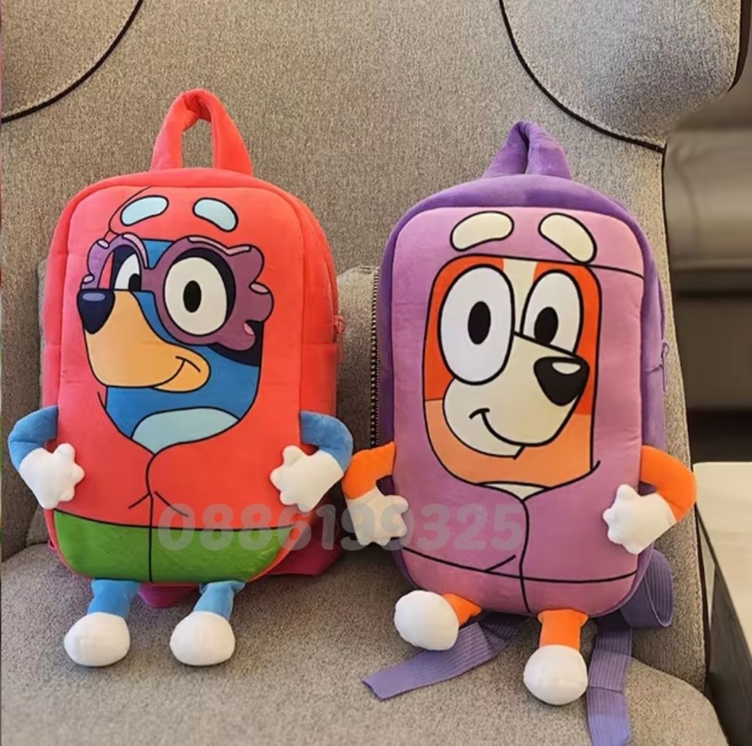 Плюшена играчка Раница Блуи и Бинго, Bluey and Bingo раница