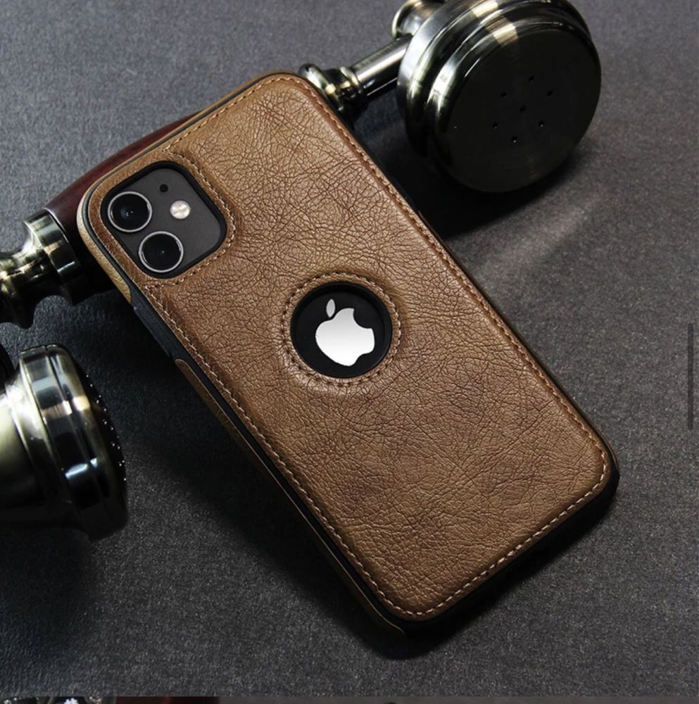 Лукс кейс кожен гръб за iPhone 15 Pro Max