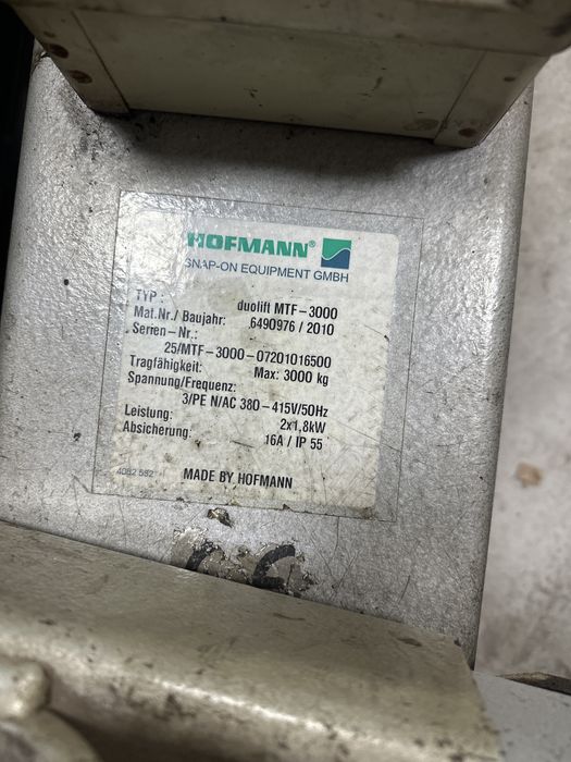‼️Elevator  Hofmann  duolift MTF 3000 ‼️