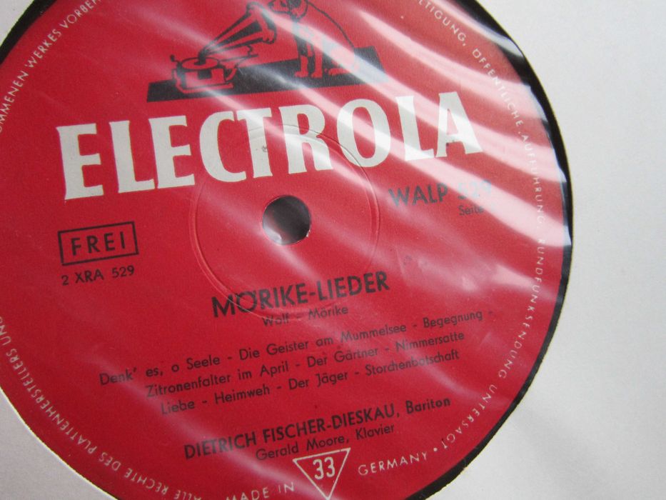 vinil rar Gerald Moore pian - Hugo Wolf - Morike Lieder