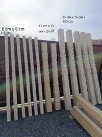 Stâlpi lemn model terase foișoare