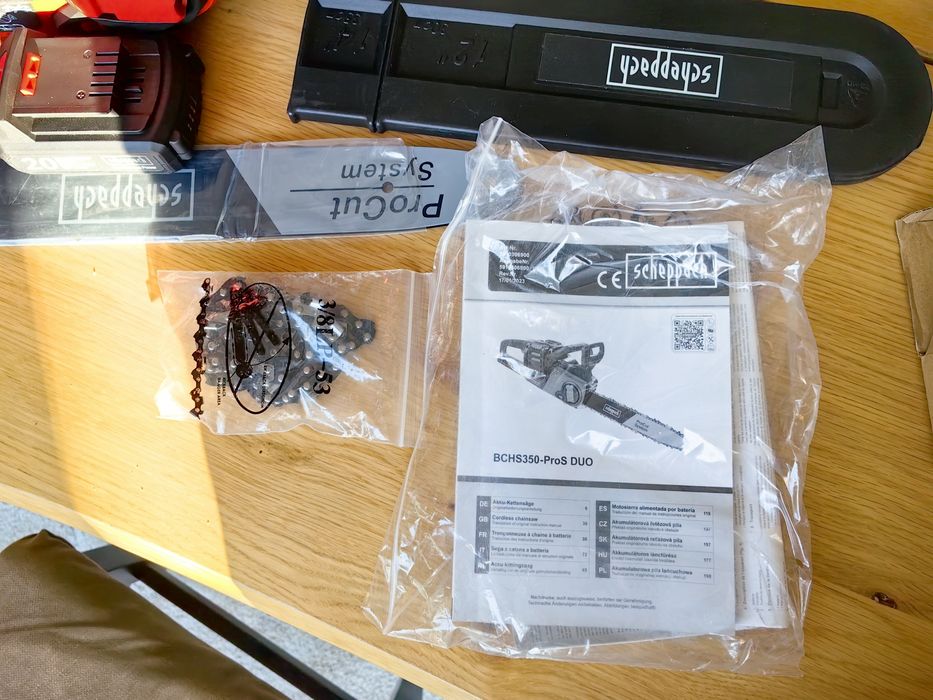 Продавам акумулаторна резачка Scheppach BCHS350-20Li PROS DUO и Schepp