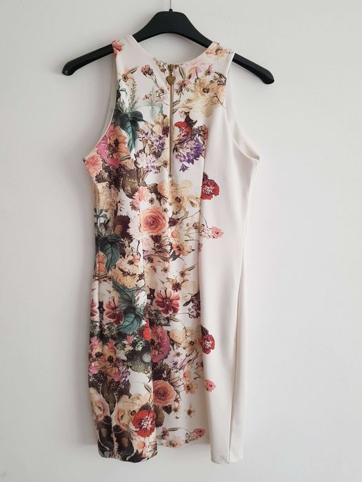 Рокля на флорални мотиви, XS + декопаж обувки (37 ) към нея