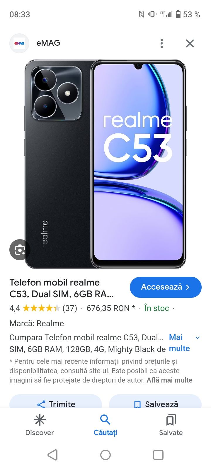 Realme c53 că nou