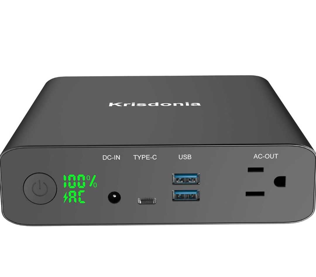 Външна батерия за лаптоп Krisdonia AC  27000mAh 130W Power Bank с 220V