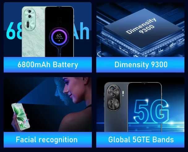 Tелефон 5G нов  Android 14  512Gb памет