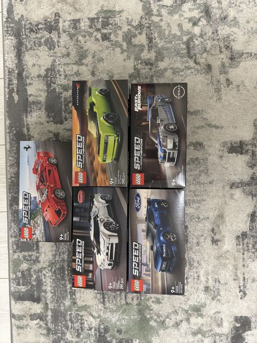 LEGO Speed Champions noi, sigilate-Ferrari, Nissan, Bugatti, Ford,Dodg