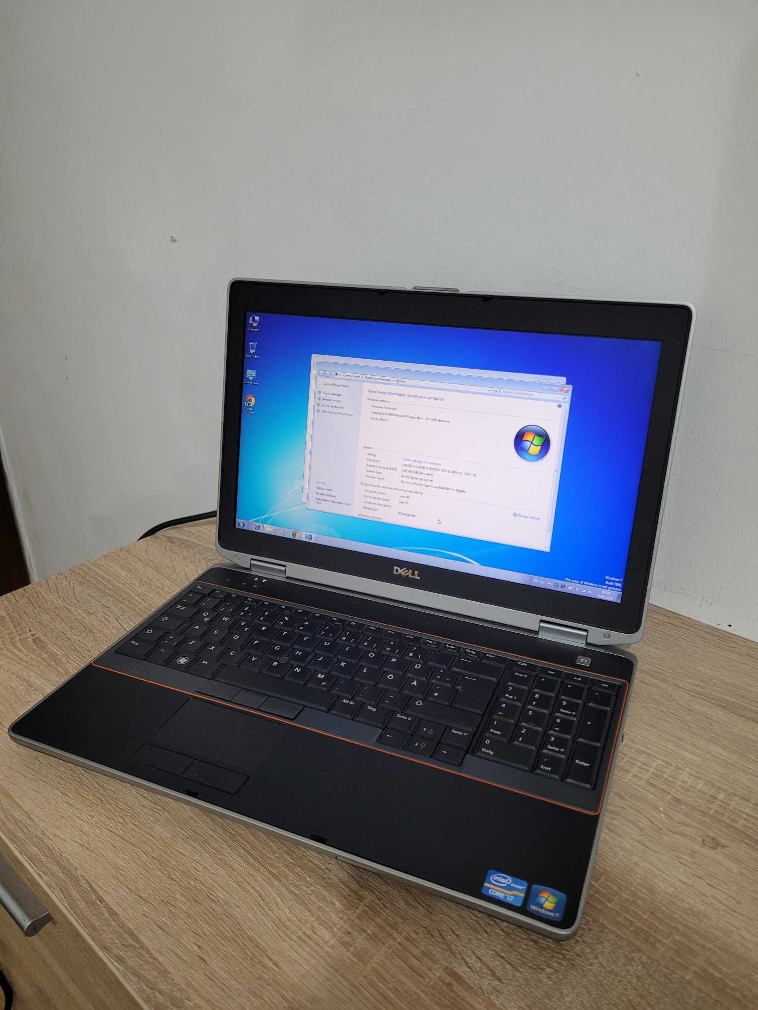 laptop DELL E6520 functional i7 hdd 500gb