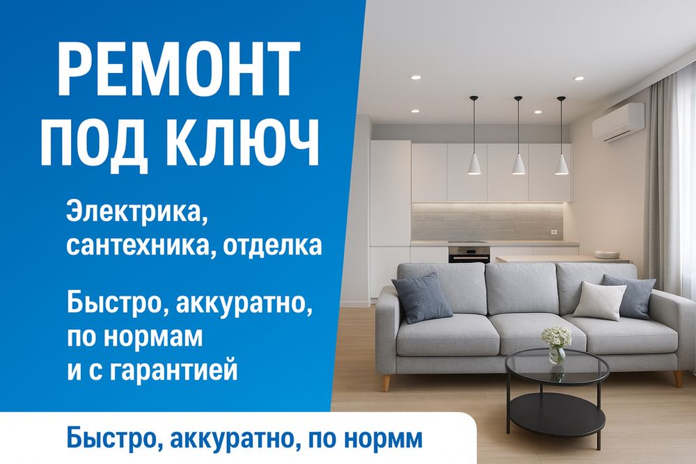 Ремонт под ключ город Астана