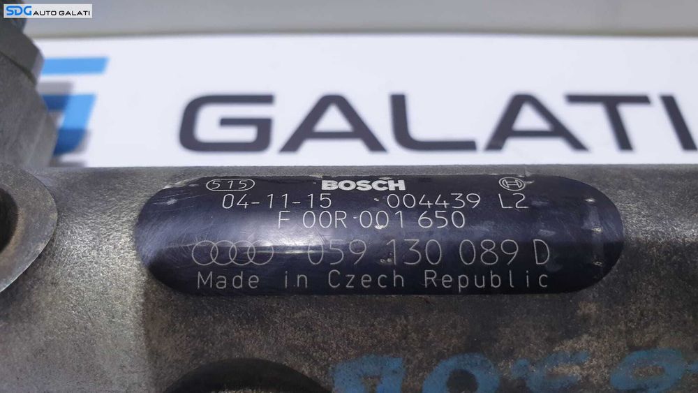 Rampa Presiune Injectoare Distribuitor Carburant Motorina cu Senzor Presiune Stanga Audi A6 C6 3.0 V6 BMK BNG 2005 - 2011 Cod 059130089D 059130758[S0291]