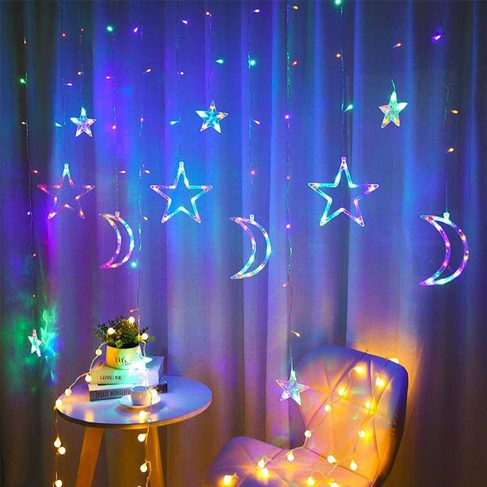 Perdea luminoasă cu stele, de 3,5 m, 8 moduri
