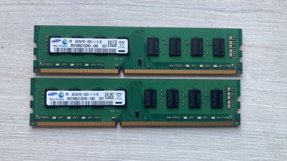 Оперативная память 4гб x2, ddr3