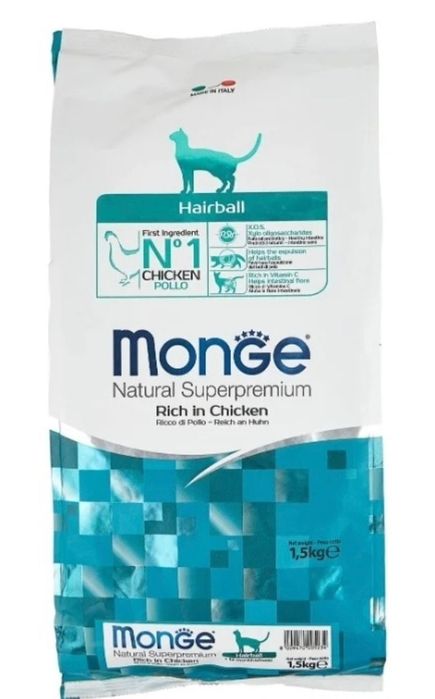 Сухой корм Monge Hairball для кошек
