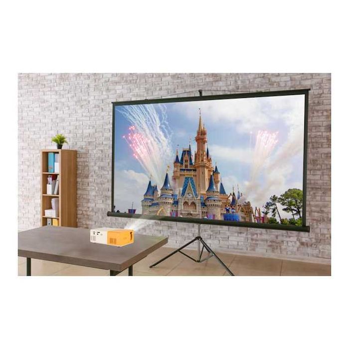 Преносим мини проектор LED TFT LCD 1920x1080 24 60" ​​​​USB HDMI 12V
