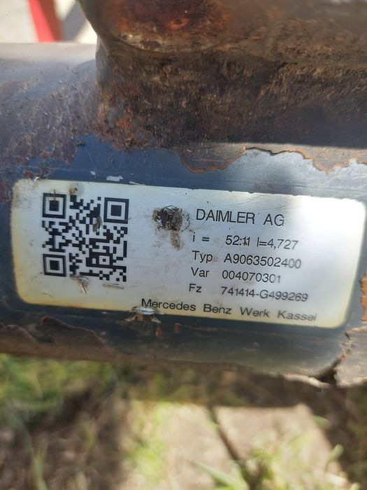 Vând punte dubla pentru MB Sprinter (VW Crafter),în stare foarte bună.