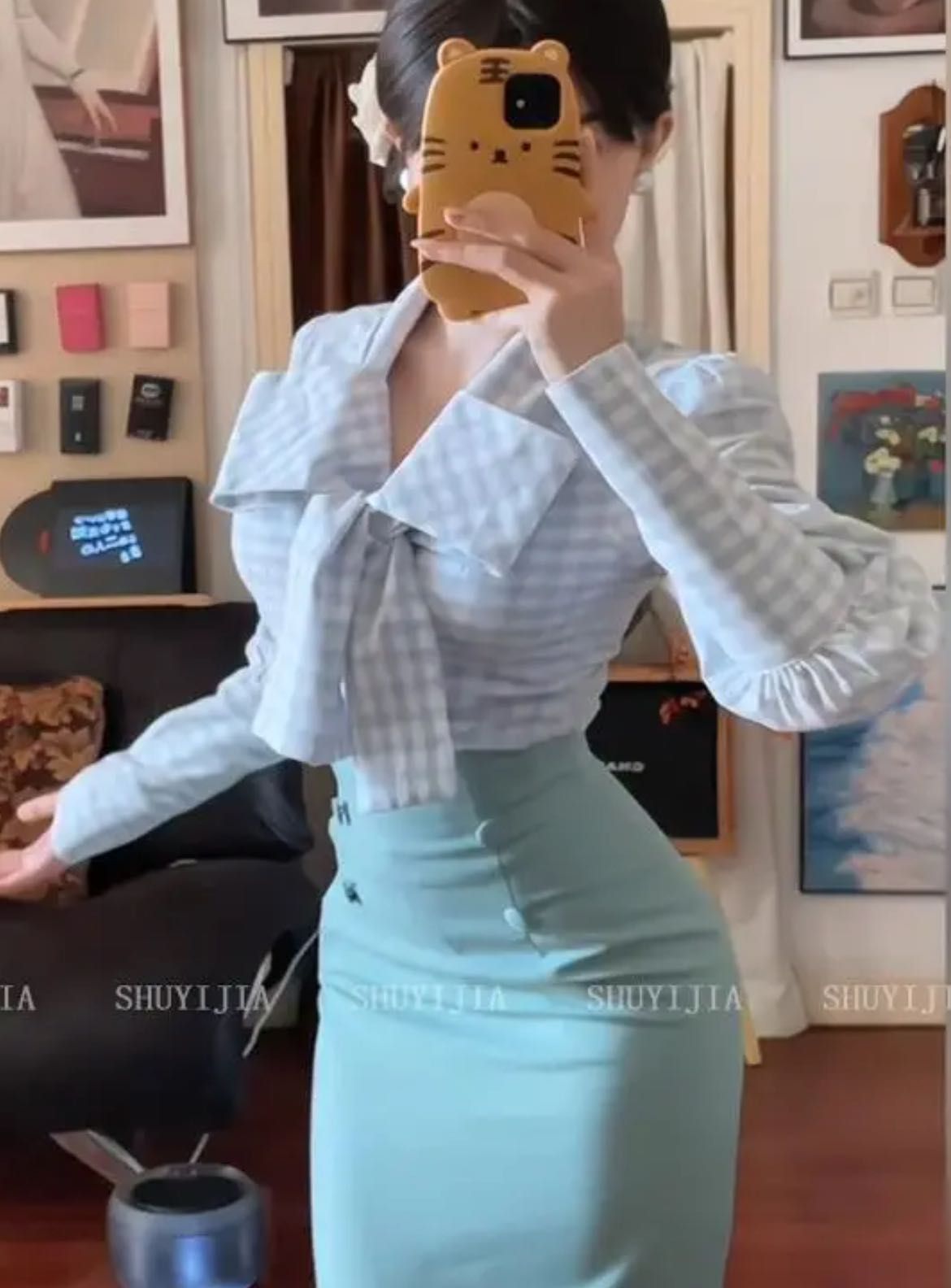 Двойка юбка с рубашкой