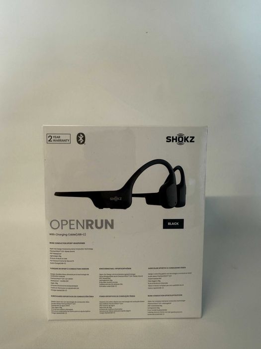 Shokz OpenRun Casti audio waterproof, Negru