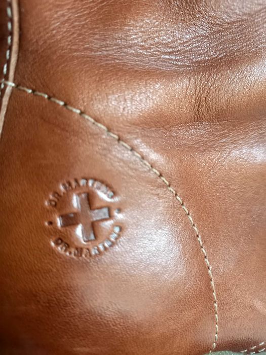 Dr. Martins ботуши с връзки и платформа кафяви