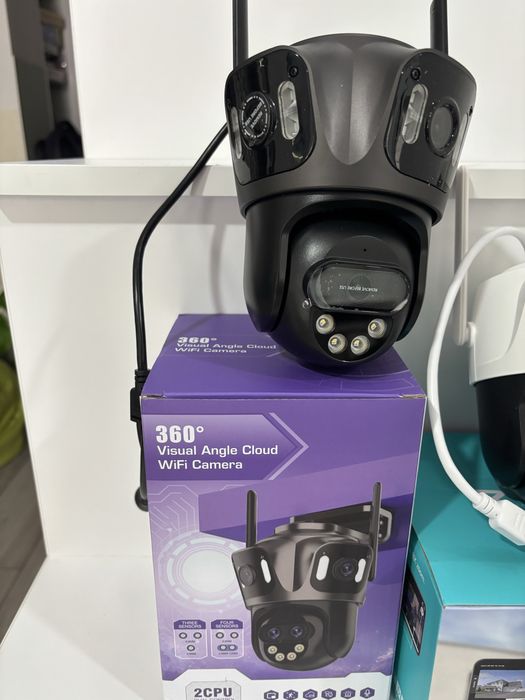 Camera supraveghere wifi / wireless cam 8mp / lentile duble