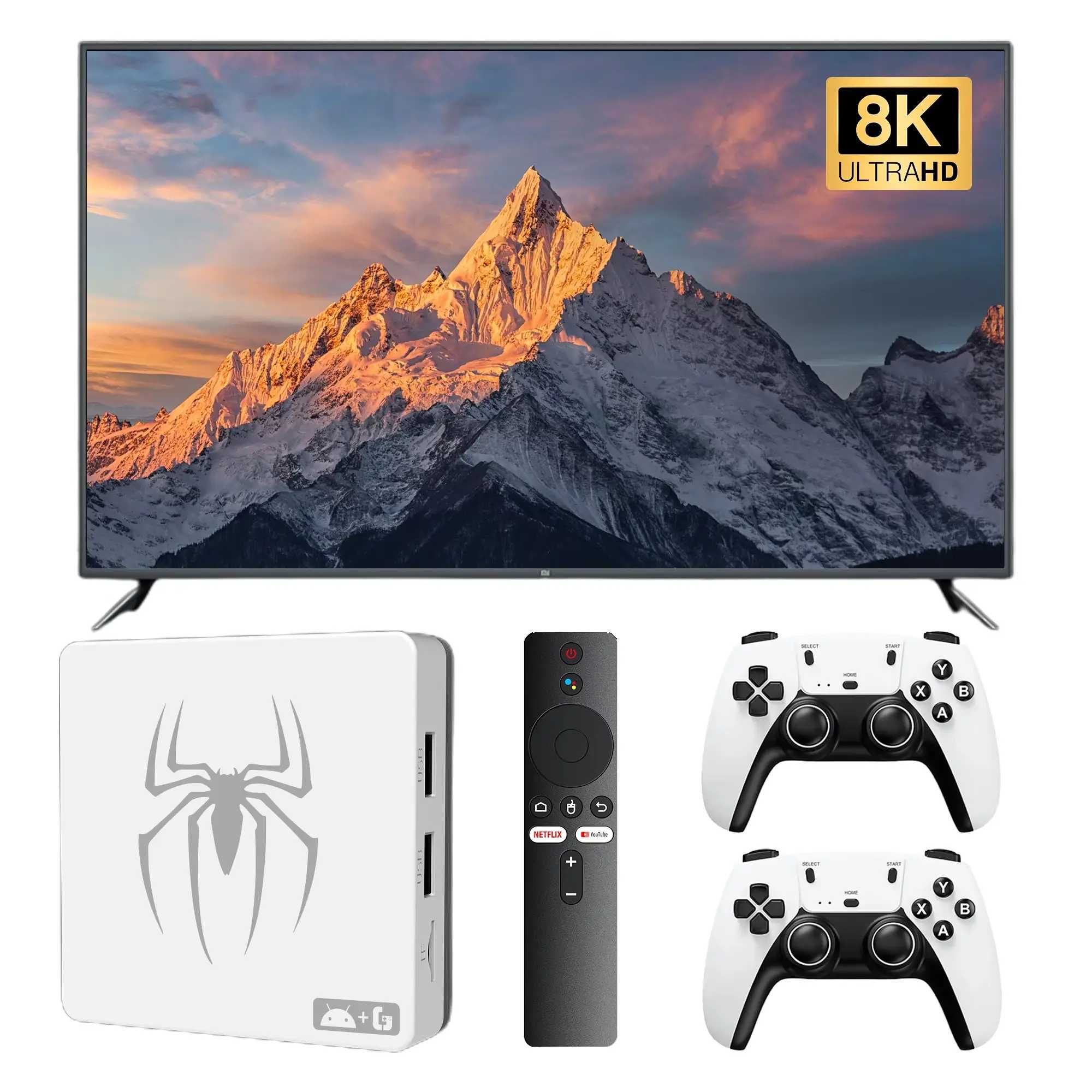 Нова G7 Android 14 Игрова конзола и tv box в едно 128GB 4GB 40000 игри