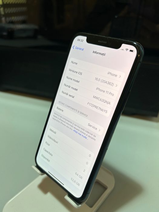 Telefon iPHONE 11 Pro, Midnight Green, 64GB, baterie 78%
