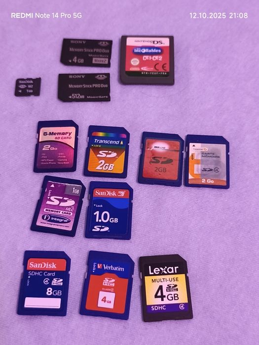 Carduri sd si sd hc dif marimi/ livrare si prin olx