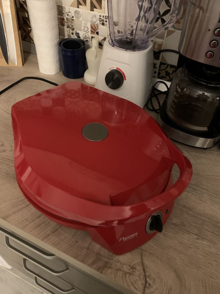Mini cuptor pentru pizza Viva Italia, Bestron, 180°C, 1800 W, Rosu