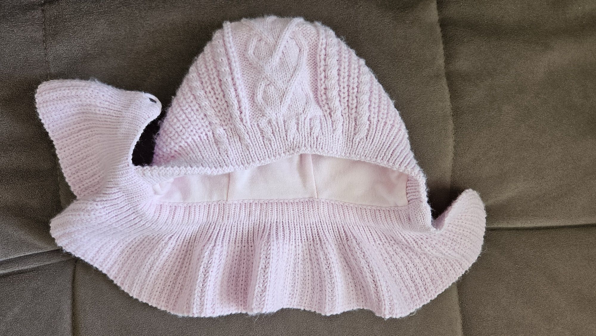 Детская шапка демисезонная 38-40 см (на 1-7 месяцев), шлем весенний
