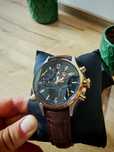 Ceas TX T3B831 World Time cronograf cu fus orar, piele, stare excelent