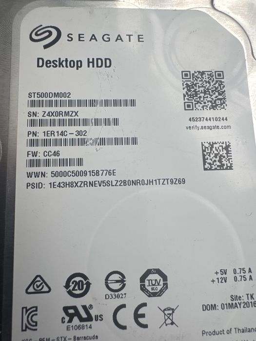 Жесткий диск Seagate 500gb (3.5)