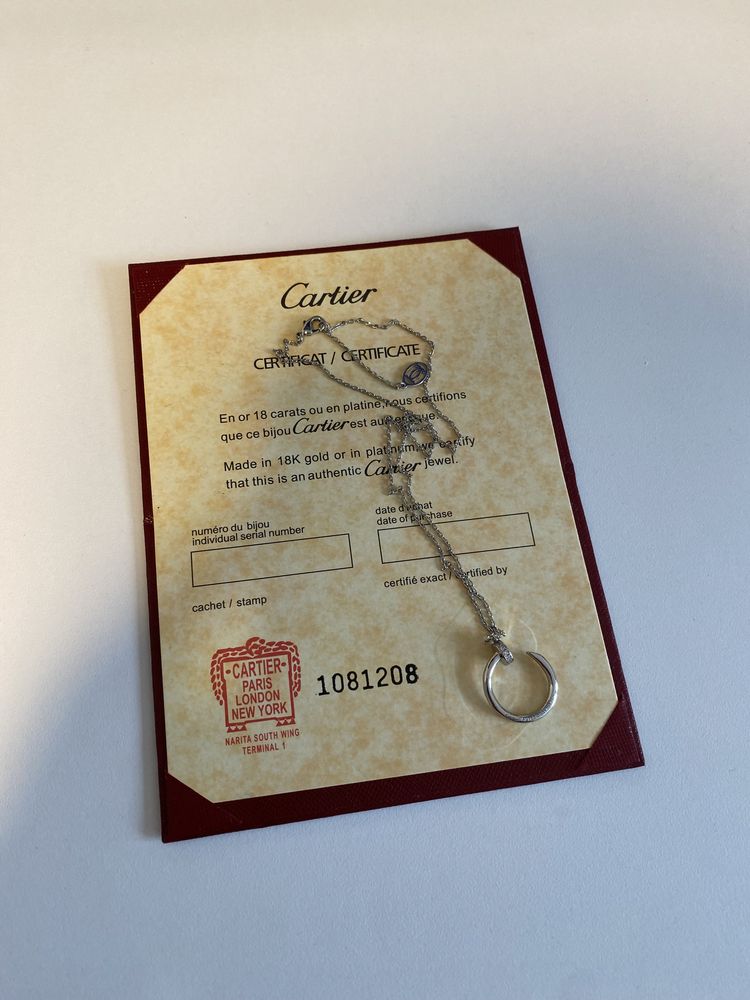 Colier Cartier Cui Aur Alb 750
