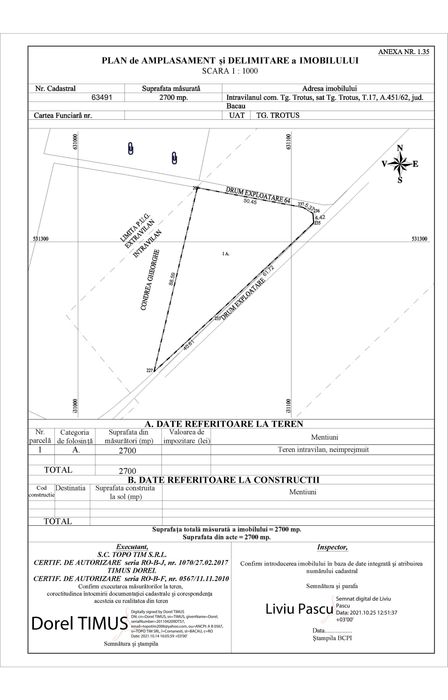 vand teren intravilan