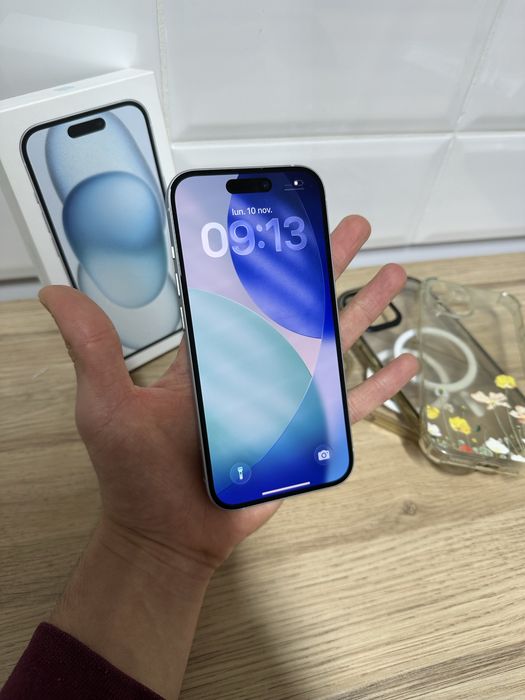 iPhone 15 256GB 87%baterie Fullbox+Husa Mobilfox 14 16 pro max s23 s24