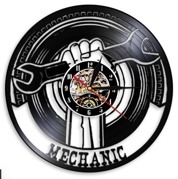 Винтажные настенные часы из винила, в Мехцех, Автосервис, для механика