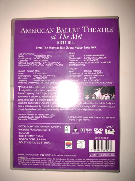 DVD originale de balet. Istoria Dansului și a Teatrului Mondial
