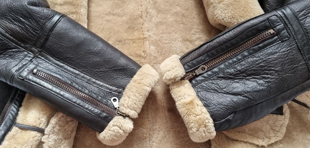 Geaca piele oaie,shearling,B3, XXXL